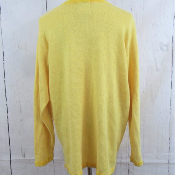 The Quacker Factory V Neck Sequined Butterfly Pullover Sweater - Picture 6 of 8